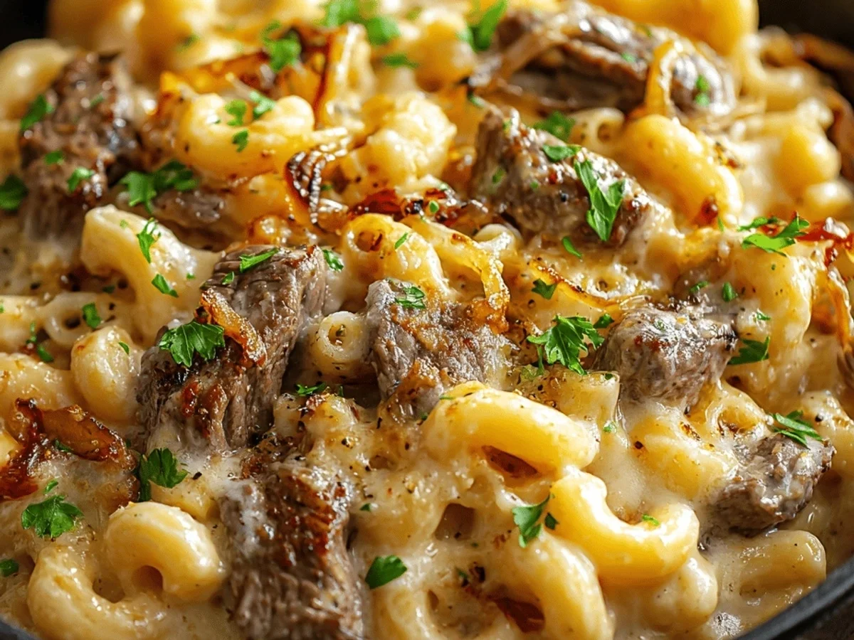 Creamy Philly Cheesesteak Mac and Cheese: My Go-To Comfort - Featured Image
