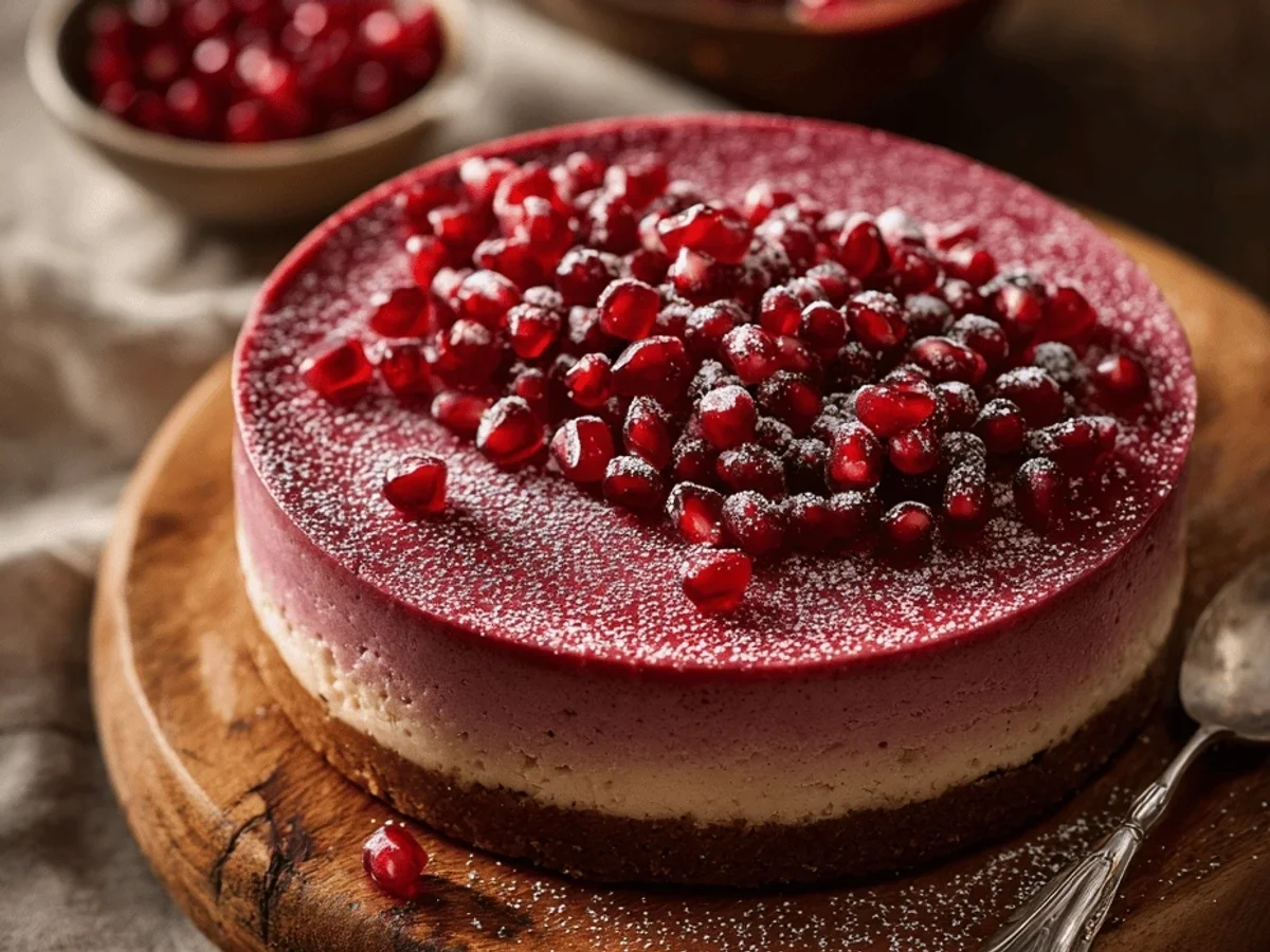Creamy Pomegranate Cheesecake Recipe for Festive Tables - Featured Image