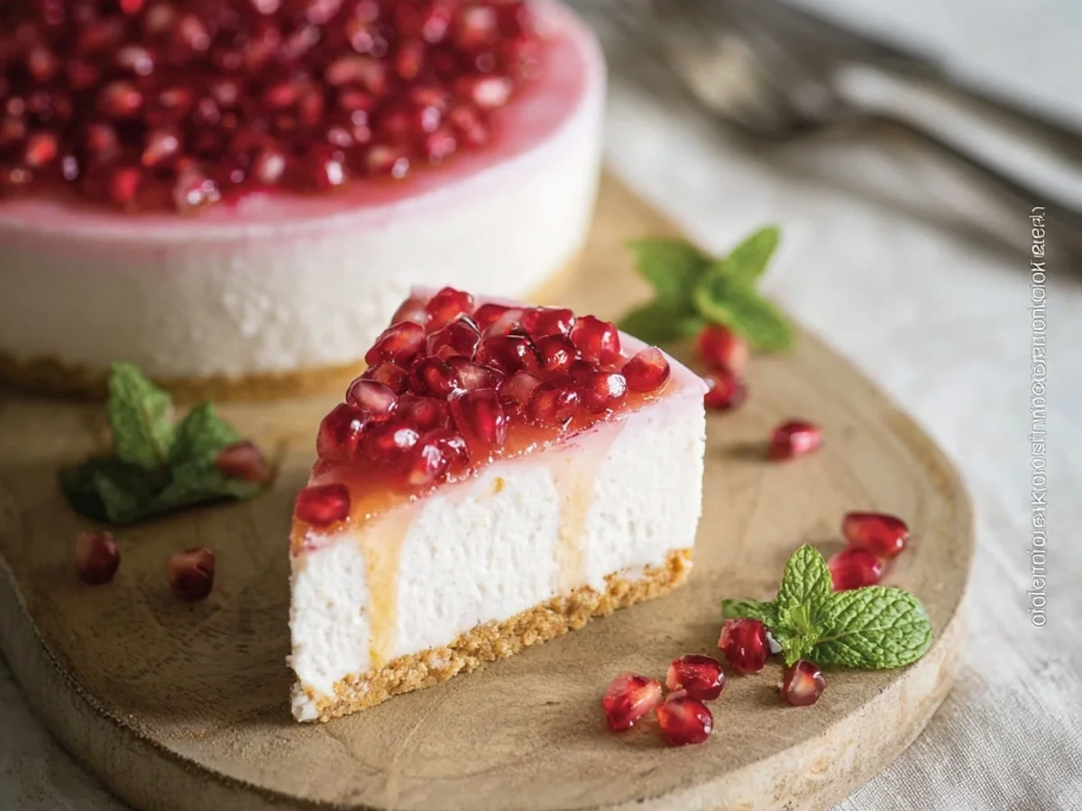 Creamy Pomegranate Yogurt Mousse Cake Delight - Featured Image