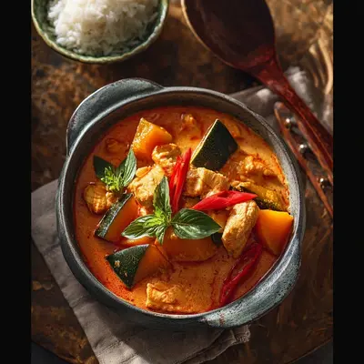 Creamy Red Thai Curry with Chicken & Kabocha Squash