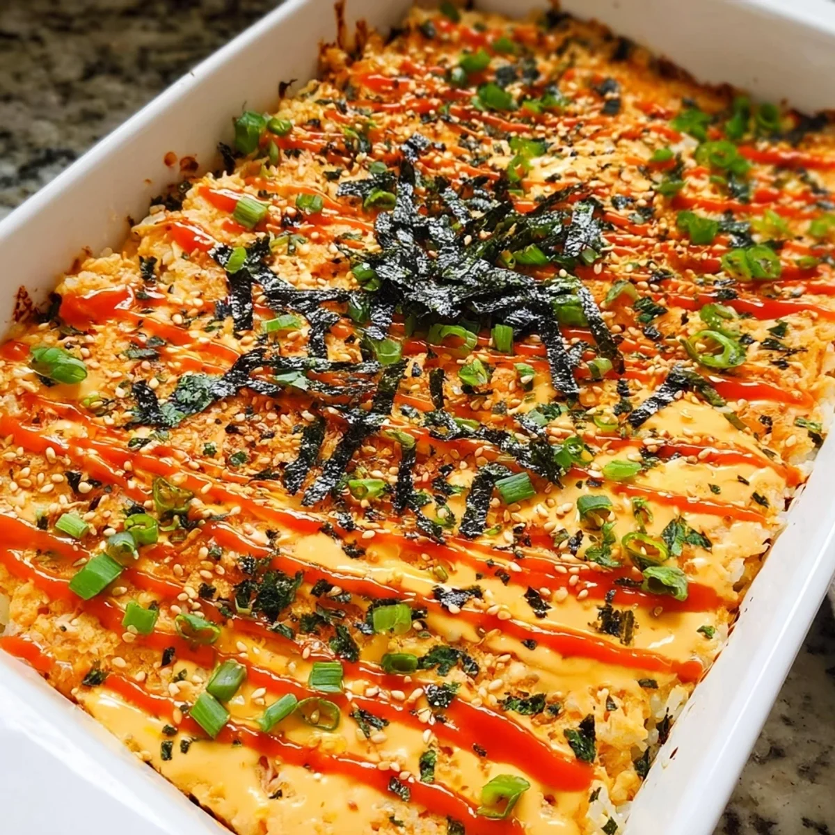 Creamy Salmon Sushi Bake: Easy Family Dinner