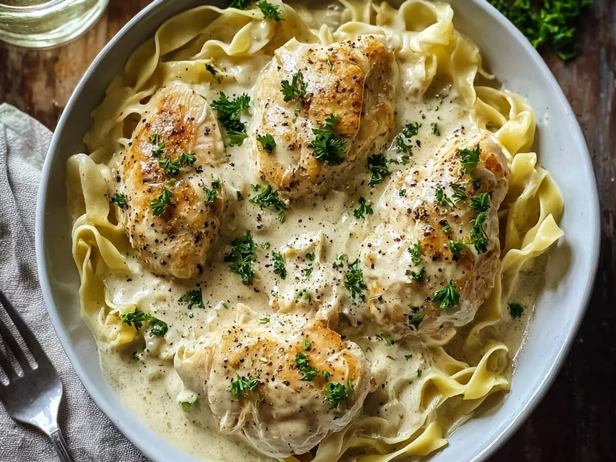 Creamy Slow Cooker Angel Chicken Dinner - Featured Image