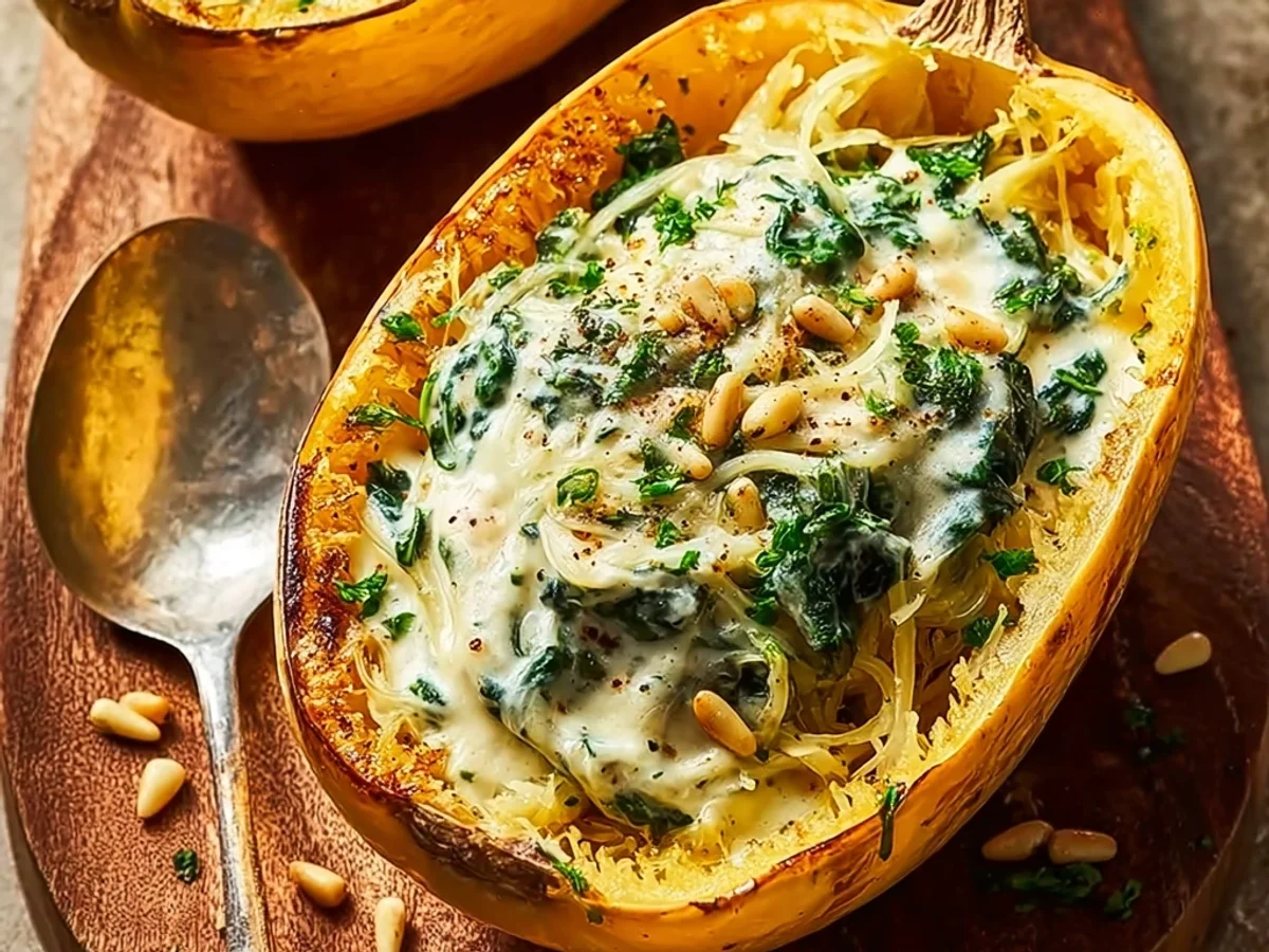 Creamy Spinach Stuffed Spaghetti Squash: A Weeknight Treat - Featured Image