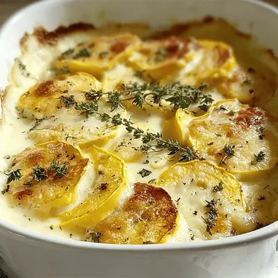 Creamy Squash Gratin with Mornay Sauce for a Hearty Meal