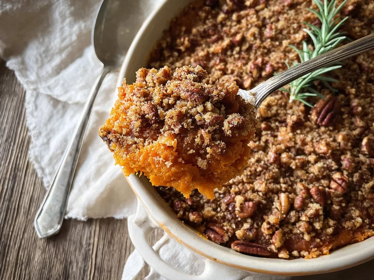 Creamy Sweet Potato Casserole (No Marshmallows) - Featured Image