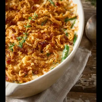 Creamy Turkey Ham Green Bean Casserole: A Family Favorite