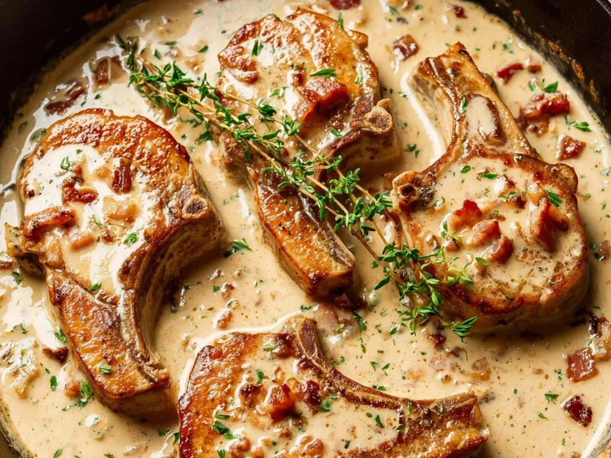 Creamy Turkey Ham Lamb Chops: 30-Minute Dinner - Featured Image