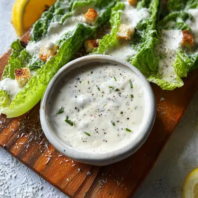 Creamy Vegetarian Caesar Dressing: Tangy & Garlicky
