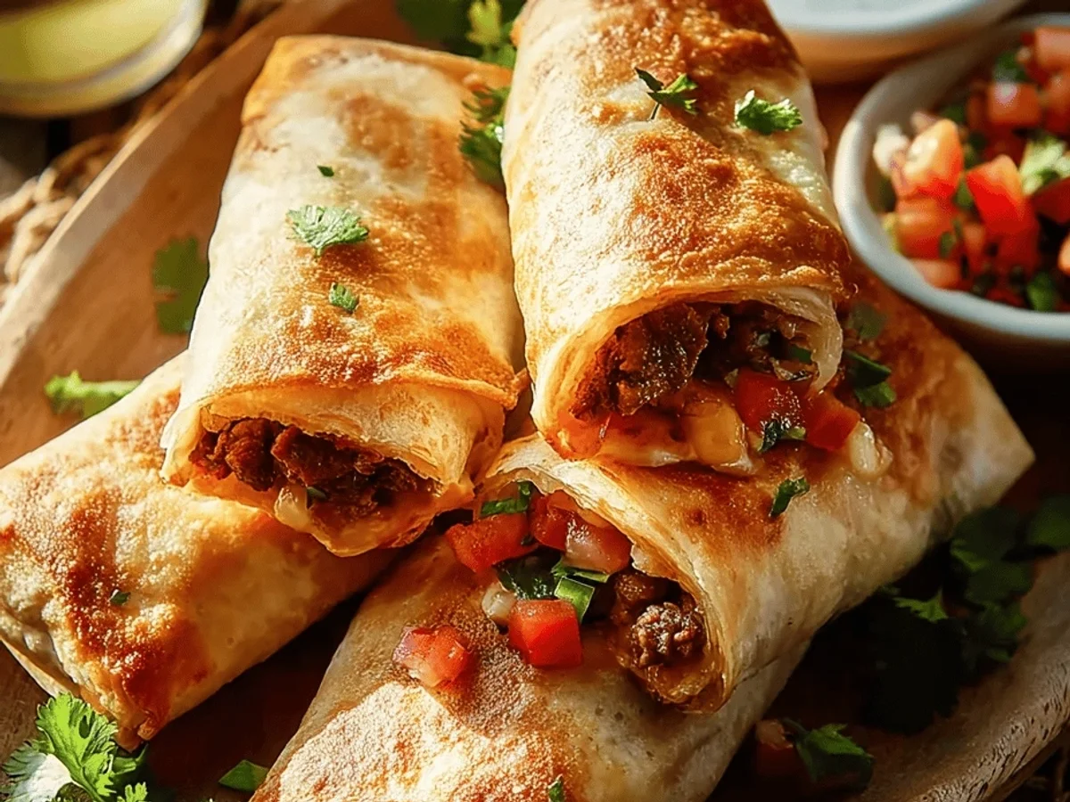Crispy Beef & Cheese Chimichangas: My Go-To Recipe - Featured Image