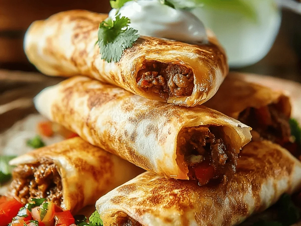 Crispy Beef Chimichangas: My Favorite Weeknight Treat! - Featured Image