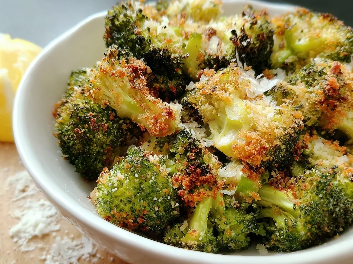 Crispy Parmesan Crusted Broccoli Florets - Featured Image