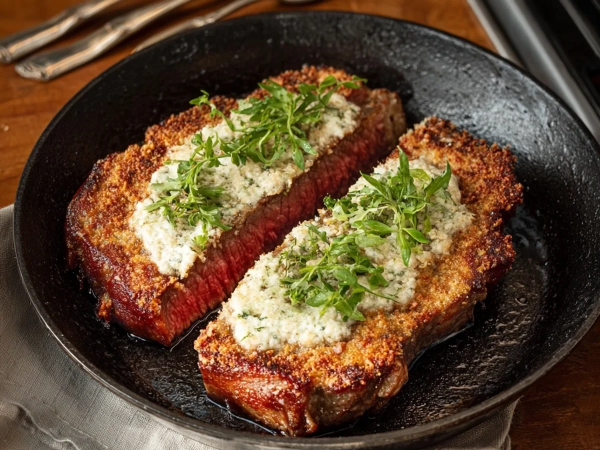 Crispy Parmesan Crusted Steak Recipe: A Quick Dinner - Featured Image