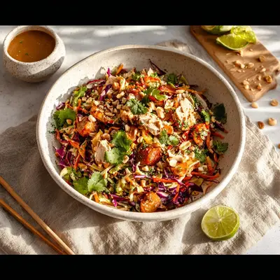 Crispy Peanut Chicken Crunch Salad: Fresh & Flavorful