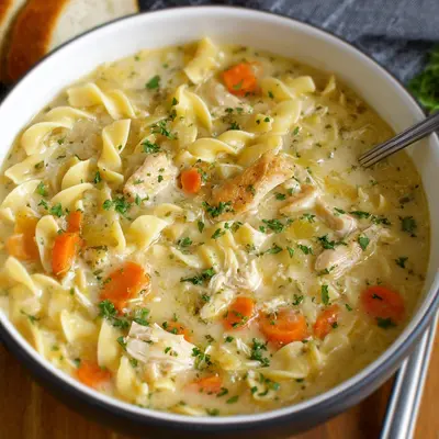 Crockpot Creamy Chicken Noodle Soup