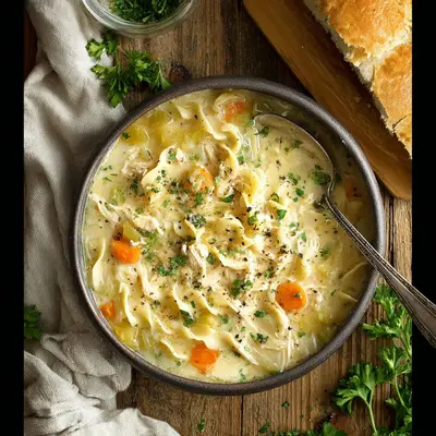 Crockpot Creamy Chicken Noodle Soup: Weeknight Comfort