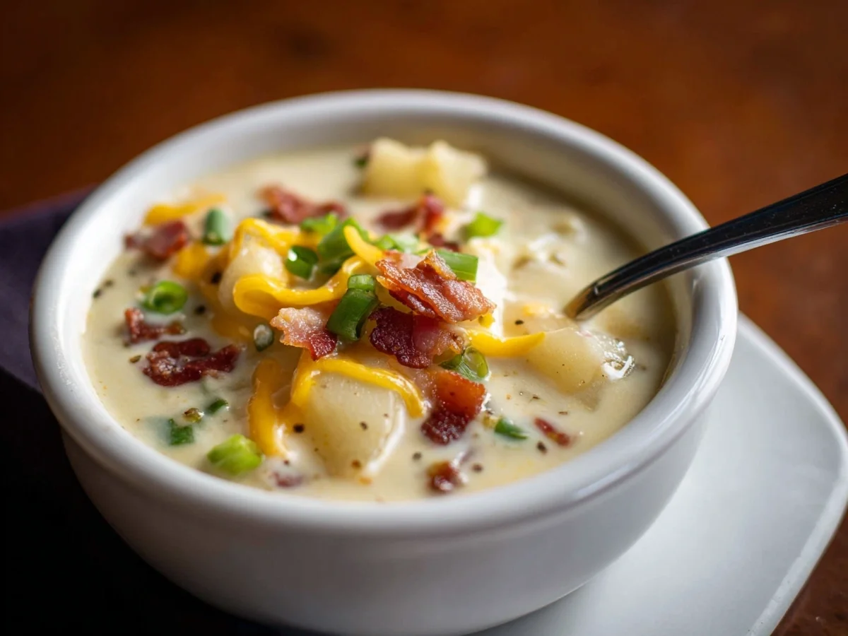 Crockpot Creamy Potato Soup Recipe - Featured Image