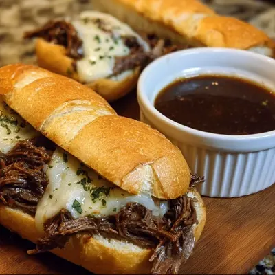 Crockpot French Dip Sandwiches