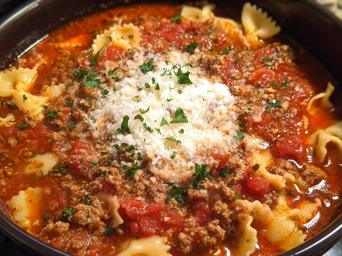 Crockpot Lasagna Soup: Easy & Rich Italian Flavors - Featured Image