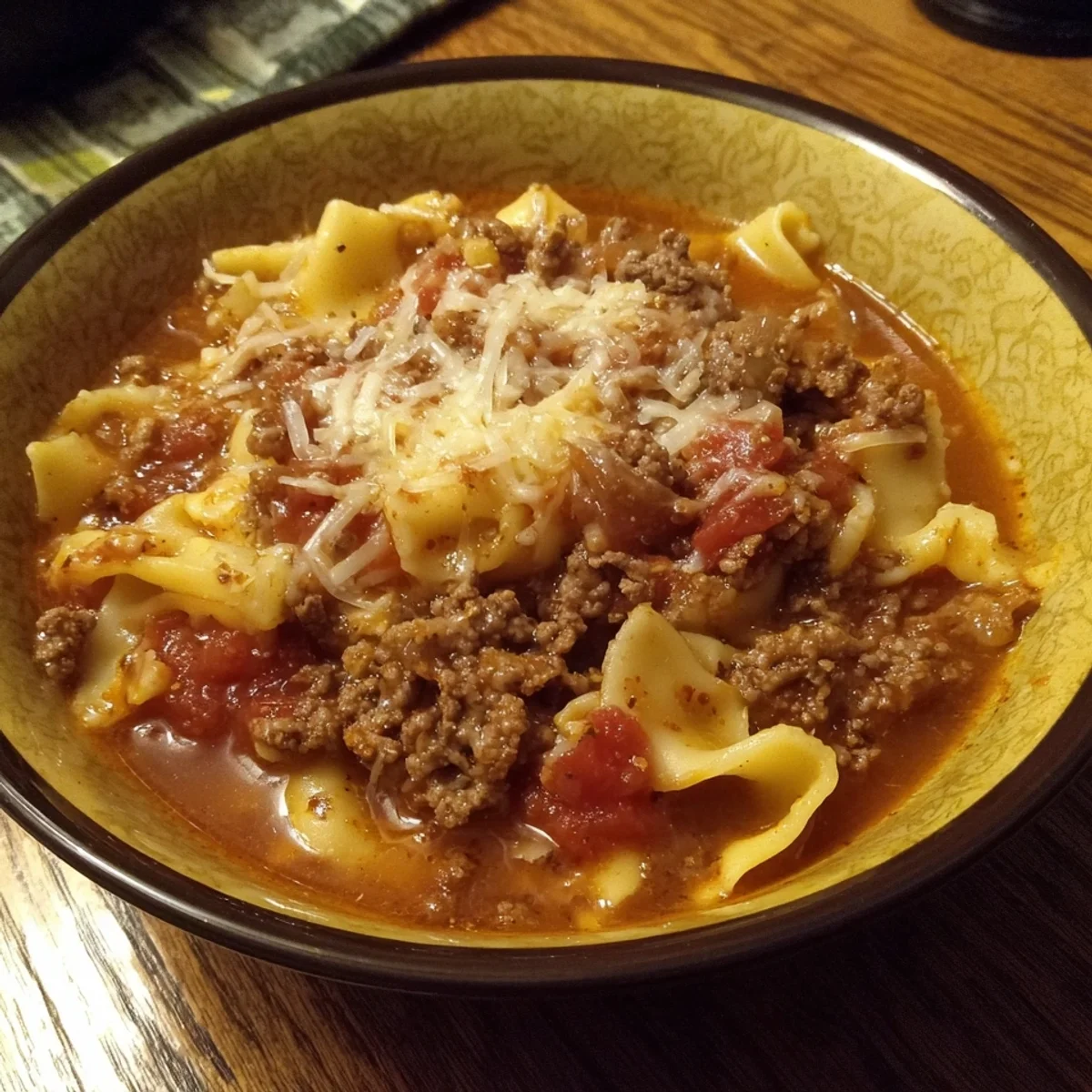 Crockpot Lasagna Soup with Beef & Ricotta