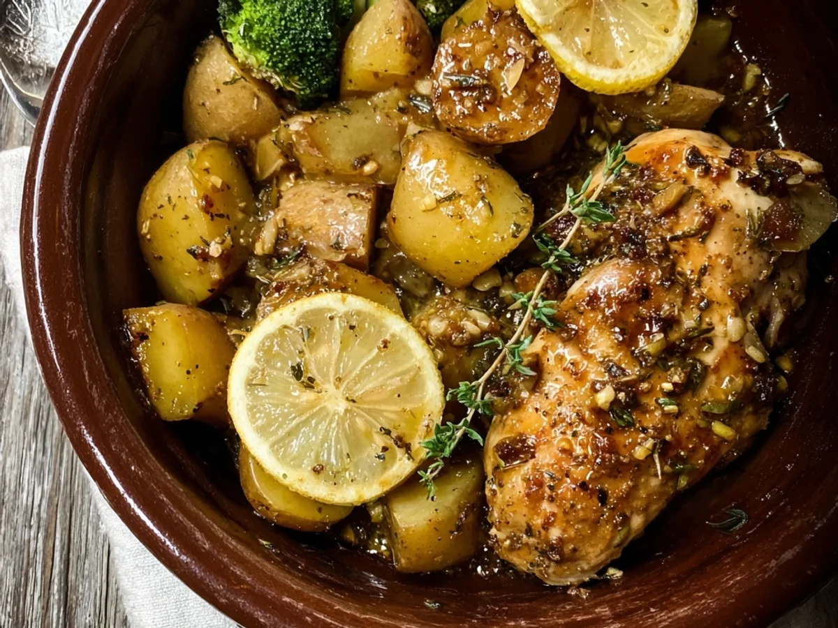 Crockpot Lemon Chicken & Potatoes: Zesty, Slow-Cooked Meal - Featured Image