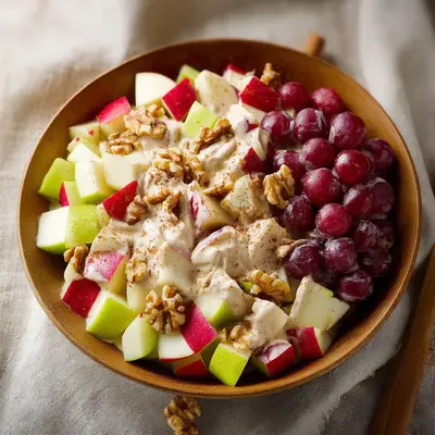 Crunchy Creamy Apple Walnut Fruit Salad: A Refreshing Bowl