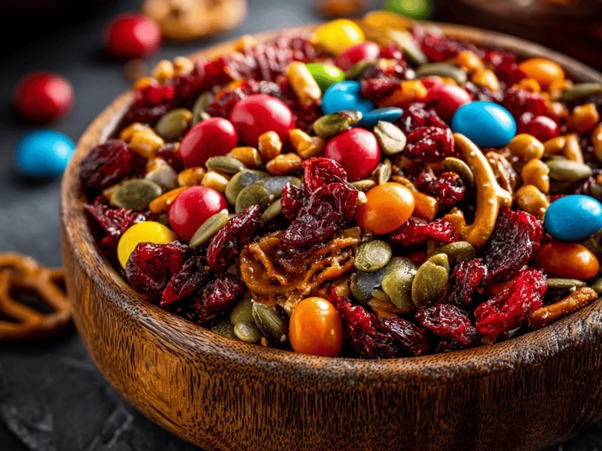 Crunchy Spooky Halloween Party Mix Recipe - Featured Image