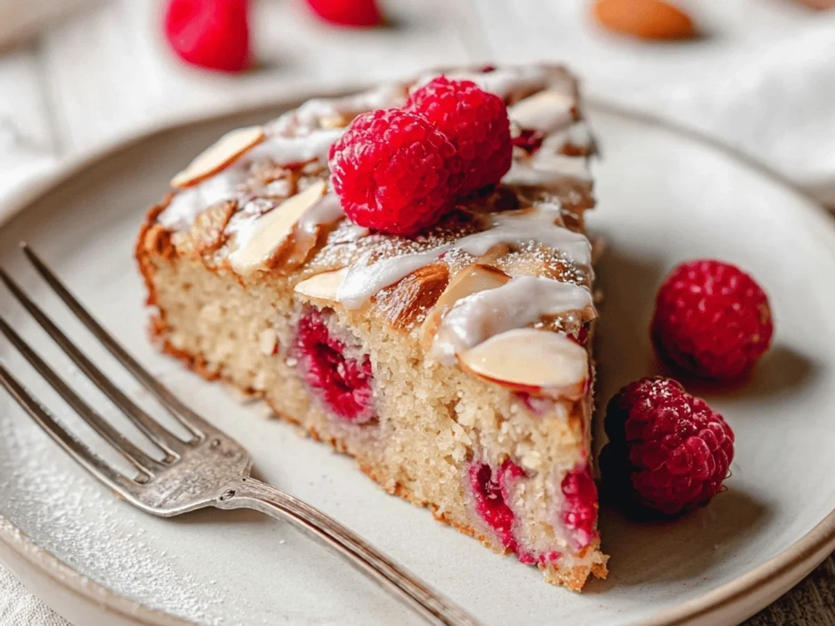Delicate Raspberry Almond Cake - Featured Image
