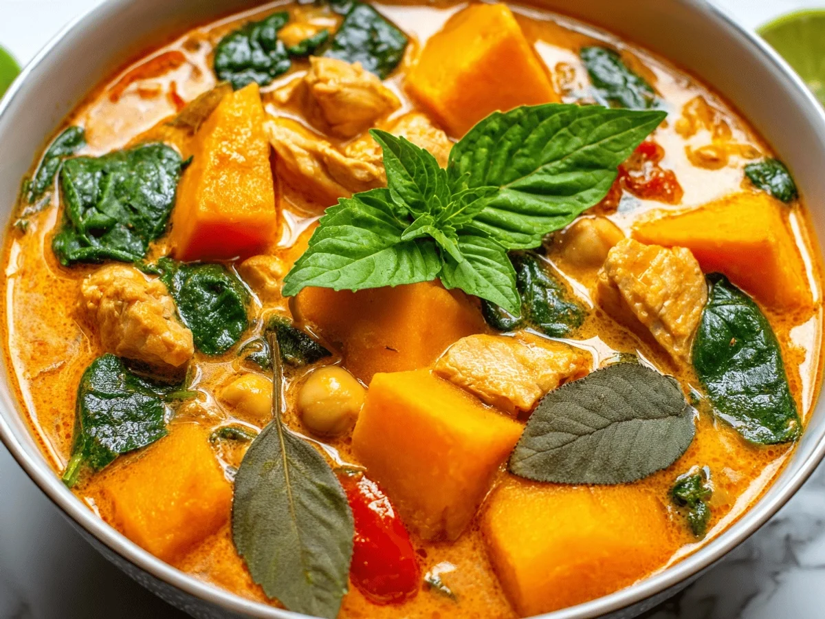 Delicious Pumpkin and Chickpea Curry Recipe - Featured Image