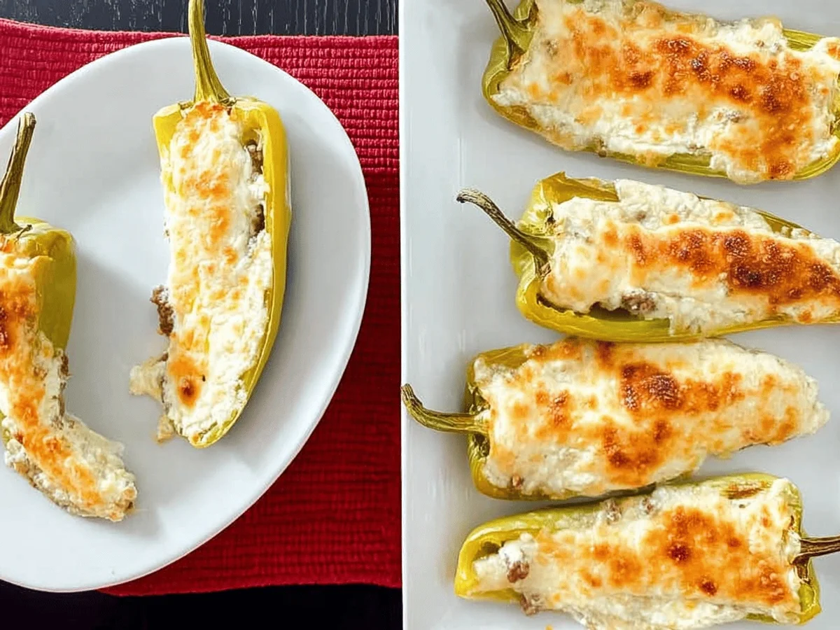 Delicious Stuffed Banana Peppers Recipe - Featured Image