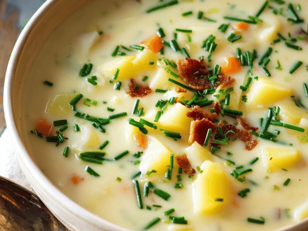 Easy and Creamy Potato Soup Recipe - Featured Image