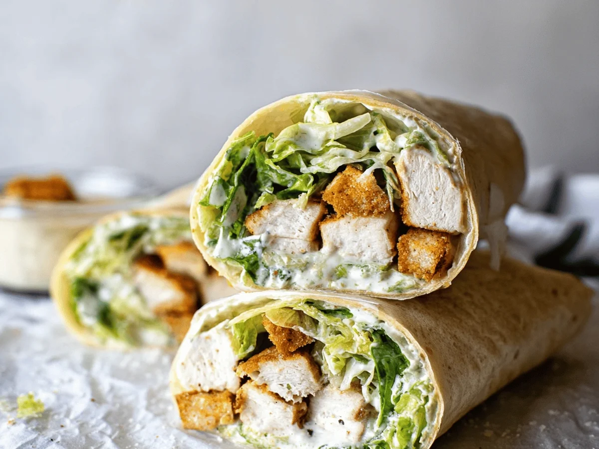 Easy and Delicious Chicken Caesar Wrap Recipe - Featured Image