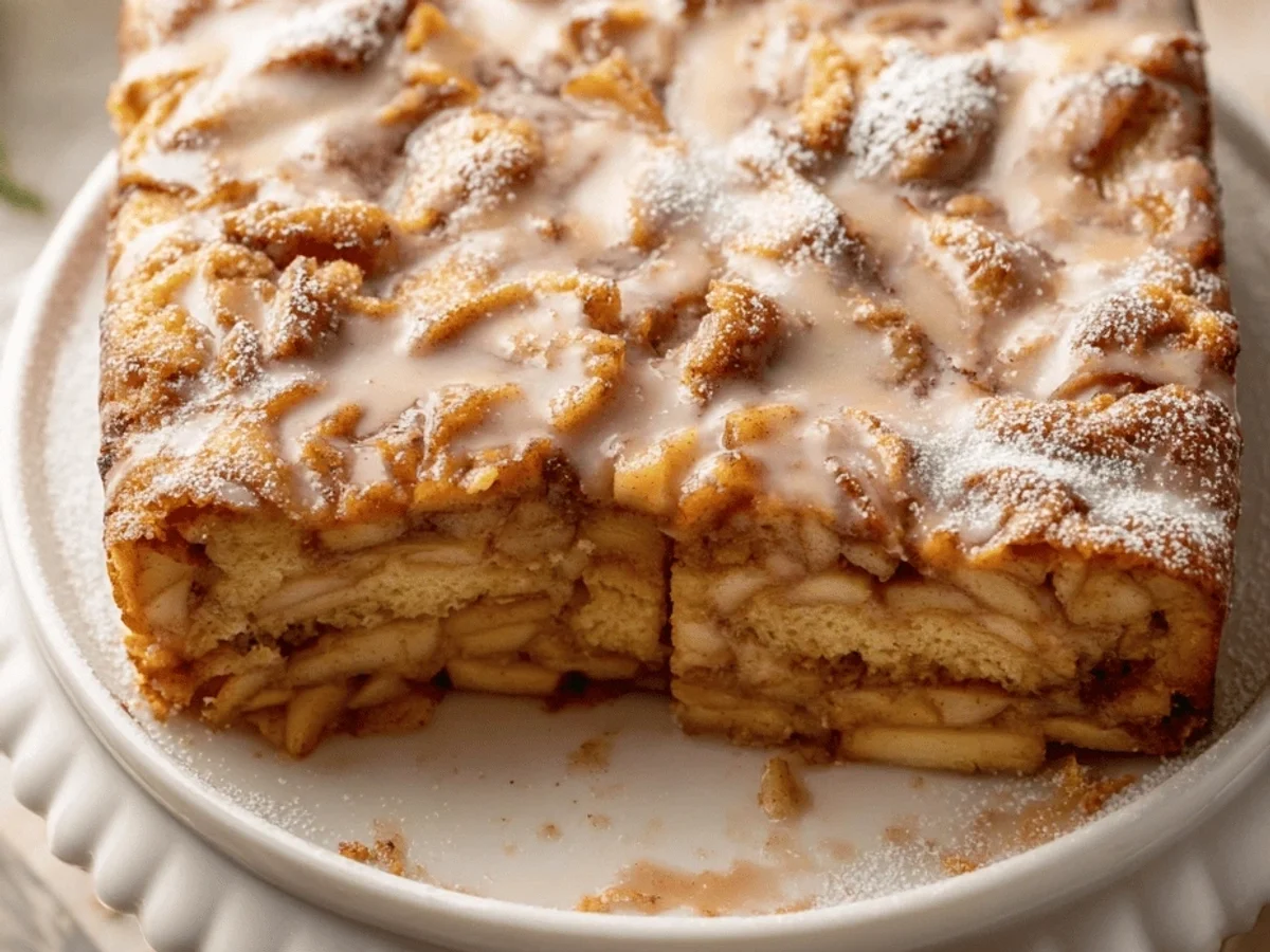 Easy Apple Fritter Cake Recipe: My Cozy Autumn Treat - Featured Image