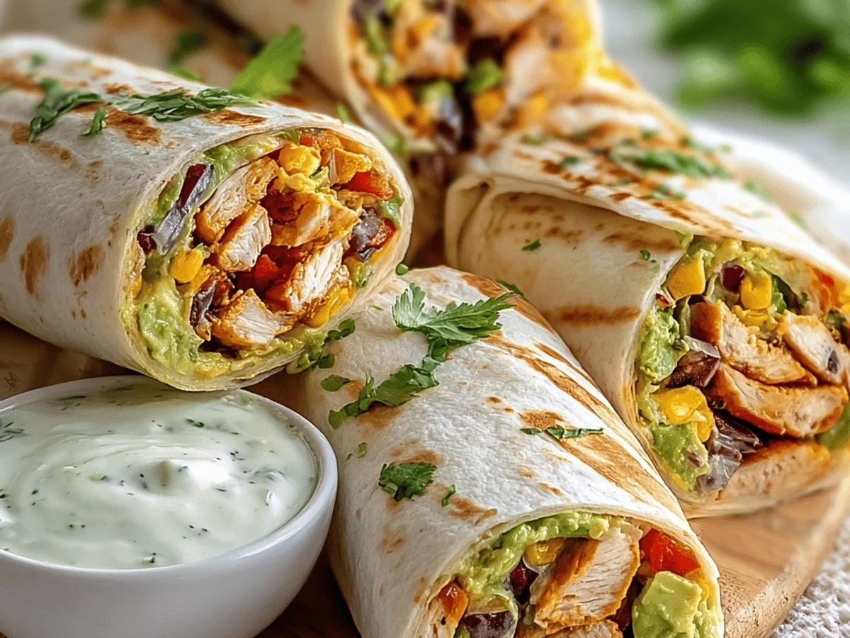 Easy Chicken Avocado Ranch Burritos: Quick Dinner! - Featured Image