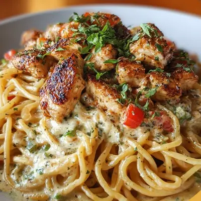 Easy Creamy Cajun Chicken Spaghetti Dinner