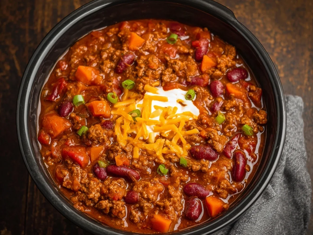 Easy Crock Pot Pumpkin Chili - Featured Image
