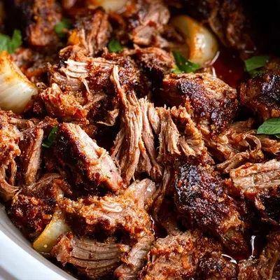 Easy Crockpot Lamb Carnitas for Tacos & Bowls
