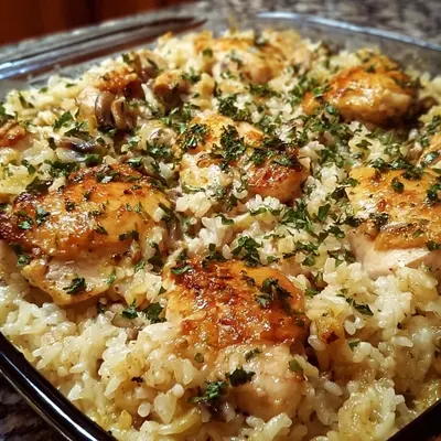 Easy Forgotten Chicken and Rice Casserole
