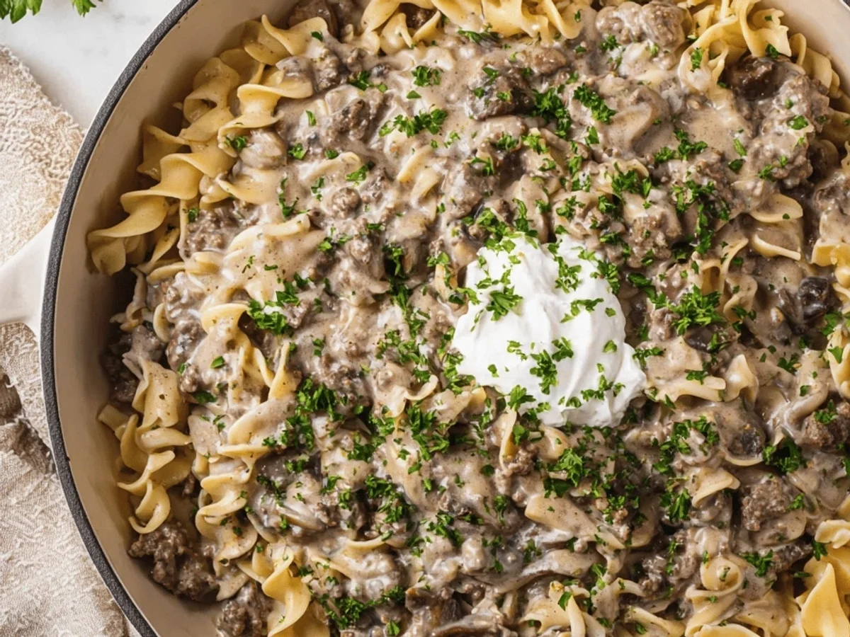 Easy Ground Beef Stroganoff Recipe: My Weeknight Go-To - Featured Image