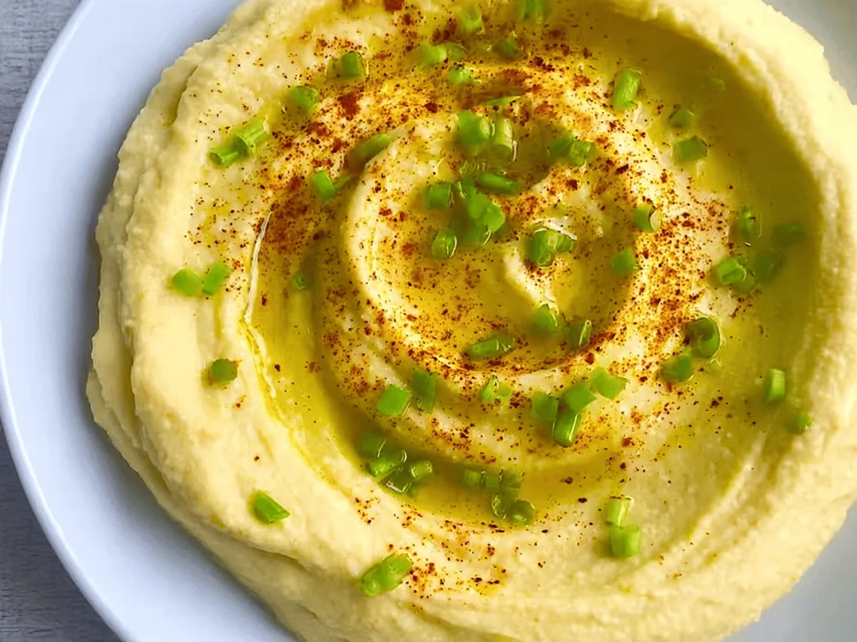 Easy Homemade Garlic Scapes Hummus Recipe - Featured Image