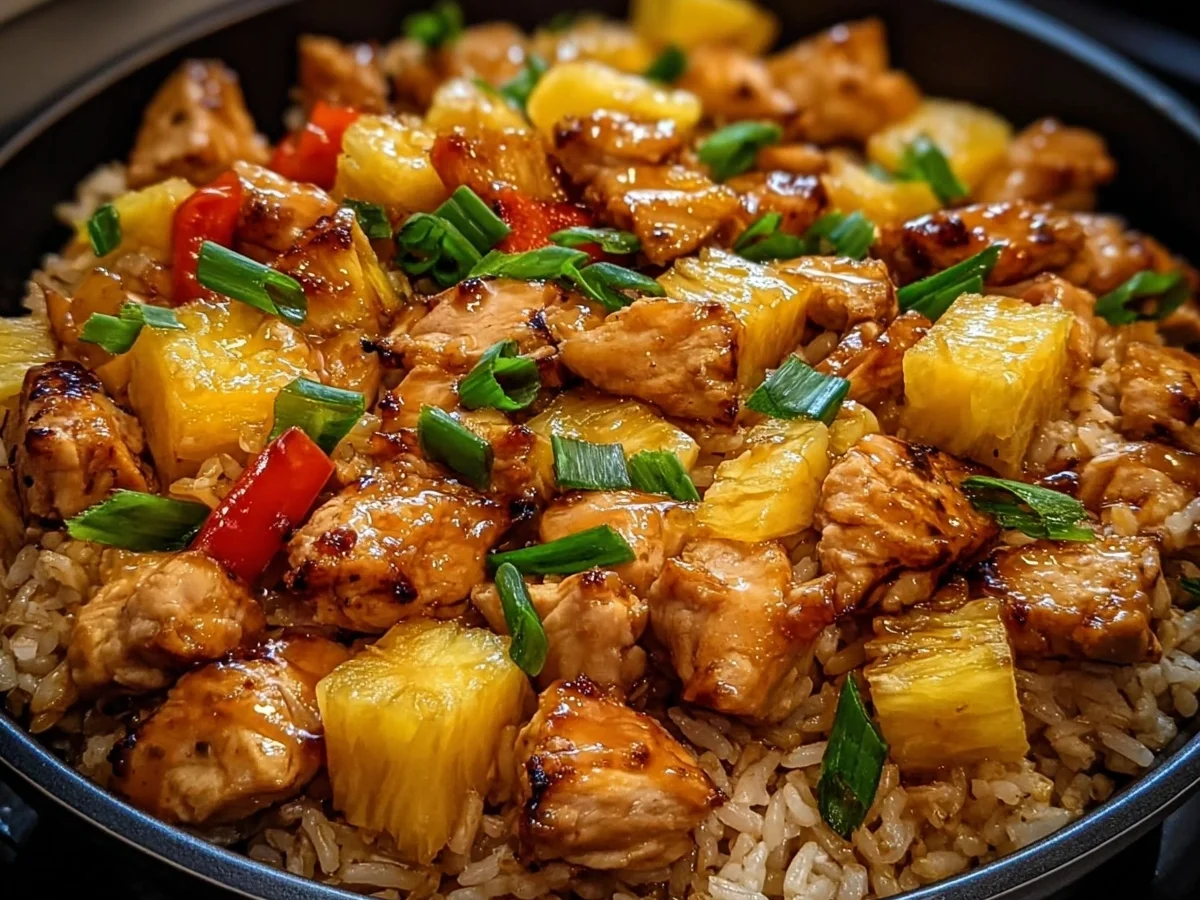 Easy Pineapple Chicken & Rice Dinner - Featured Image