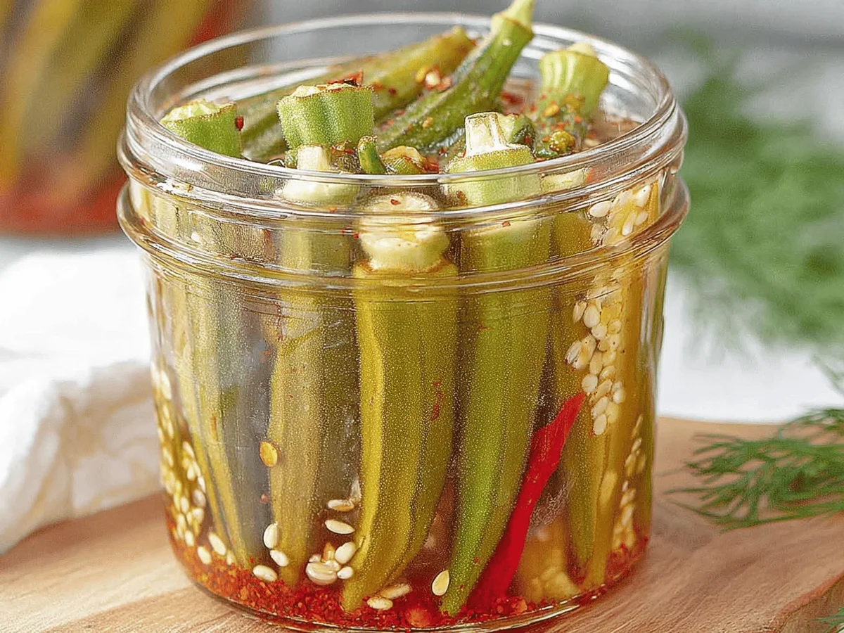Easy Refrigerator Pickled Okra Recipe - Featured Image