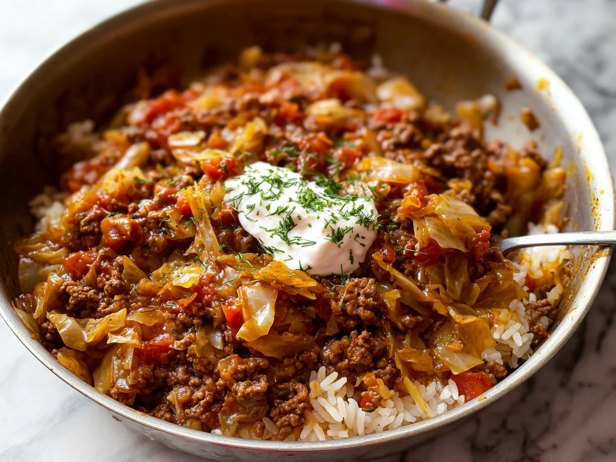 Easy Unstuffed Cabbage Rolls: Flavorful Weeknight Meal - Featured Image