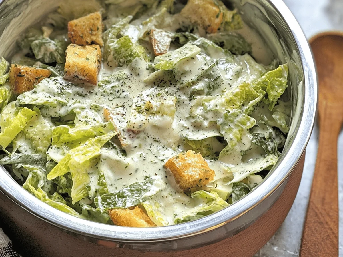 Easy Vegetarian Caesar Dressing Recipe - Featured Image