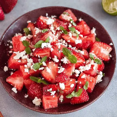 Easy Watermelon Strawberry Salad Recipe for Summer