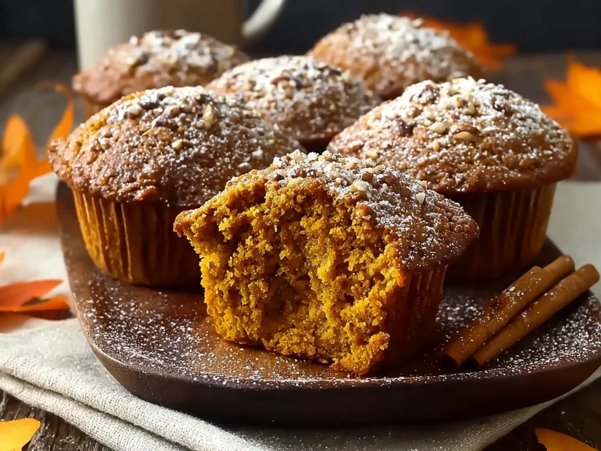 Fluffy Simple Pumpkin Muffins with Warm Spices - Featured Image