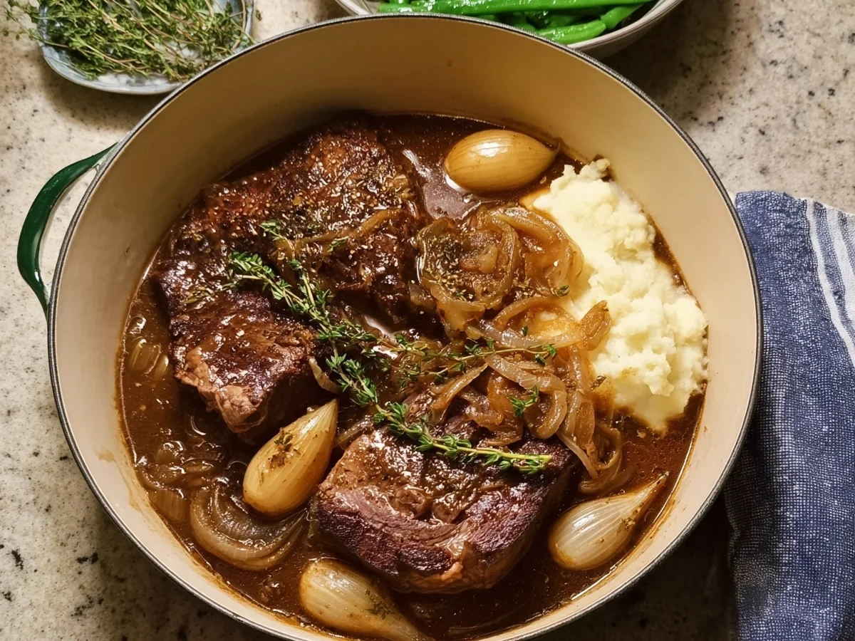 French Onion Pot Roast: Savory Beef & Caramelized Onions - Featured Image
