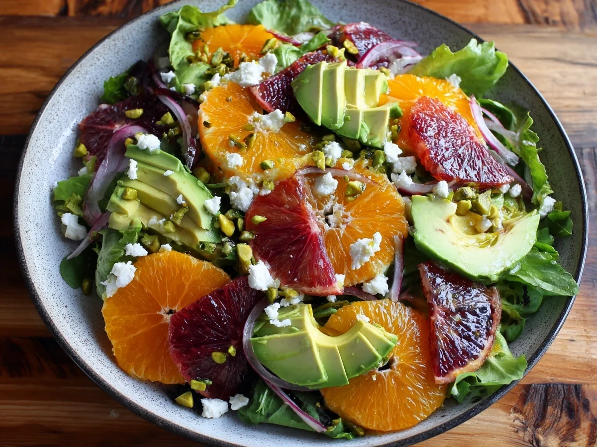 Fresh Blood Orange Avocado Salad with Citrus Vinaigrette - Featured Image