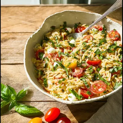 Fresh Bruschetta Orzo Pasta Salad: Bright Summer Flavors