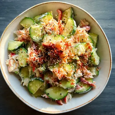 Fresh California Roll Cucumber Salad Recipe