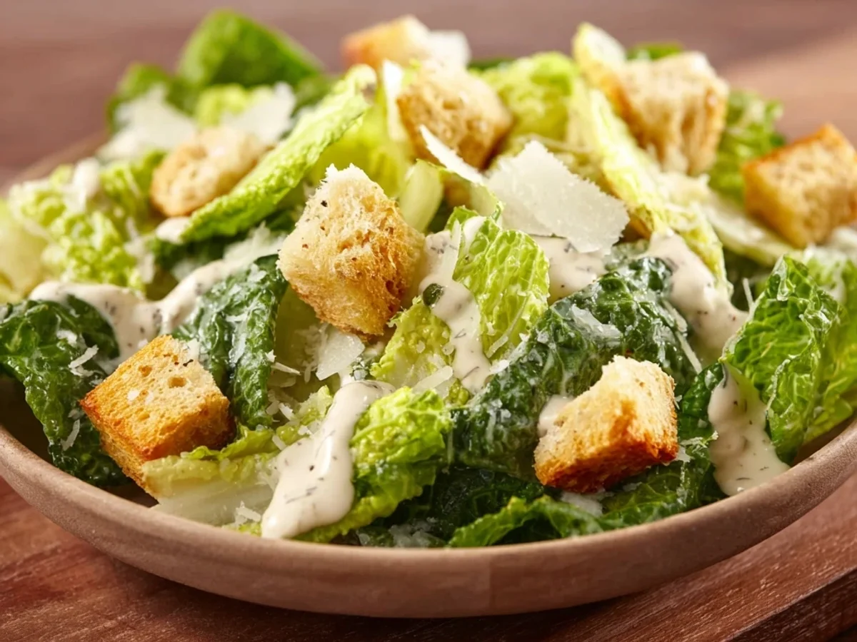 Fresh Classic Caesar Salad with Zesty Dressing - Featured Image